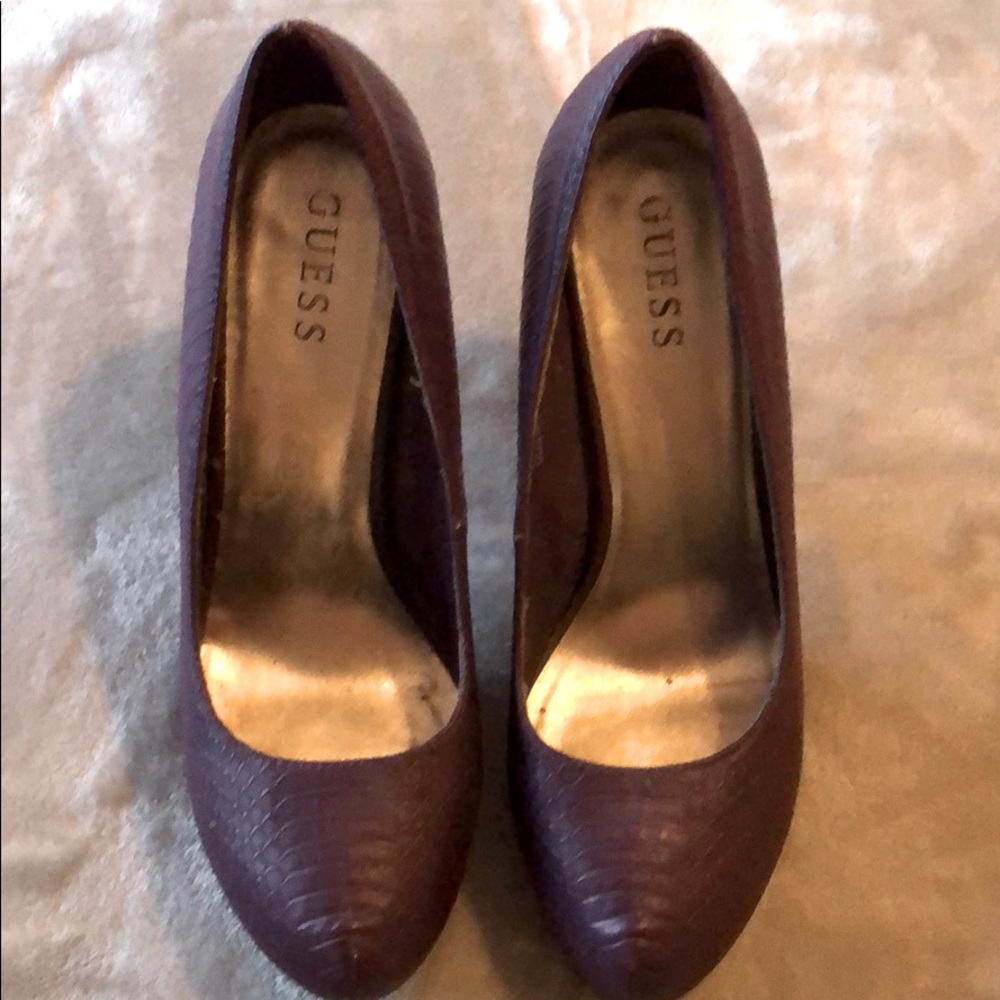 Guess eggplant stilettos